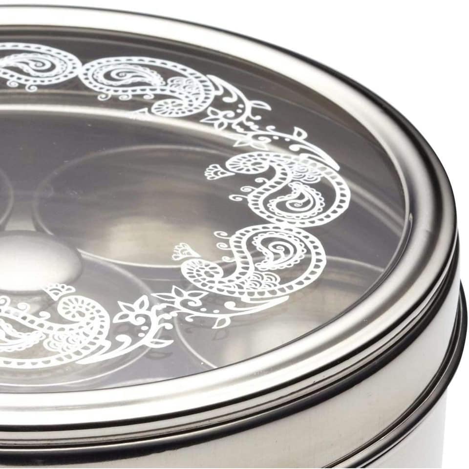 image 1 of KitchenCraft Spice Box Silver Stainless Steel | Silver