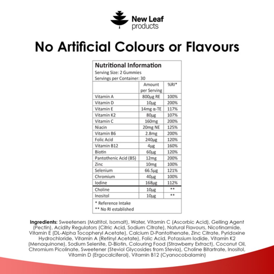 image 1 of Multivitamin Gummies For Adults & Teens - 60 Vegan Gummies