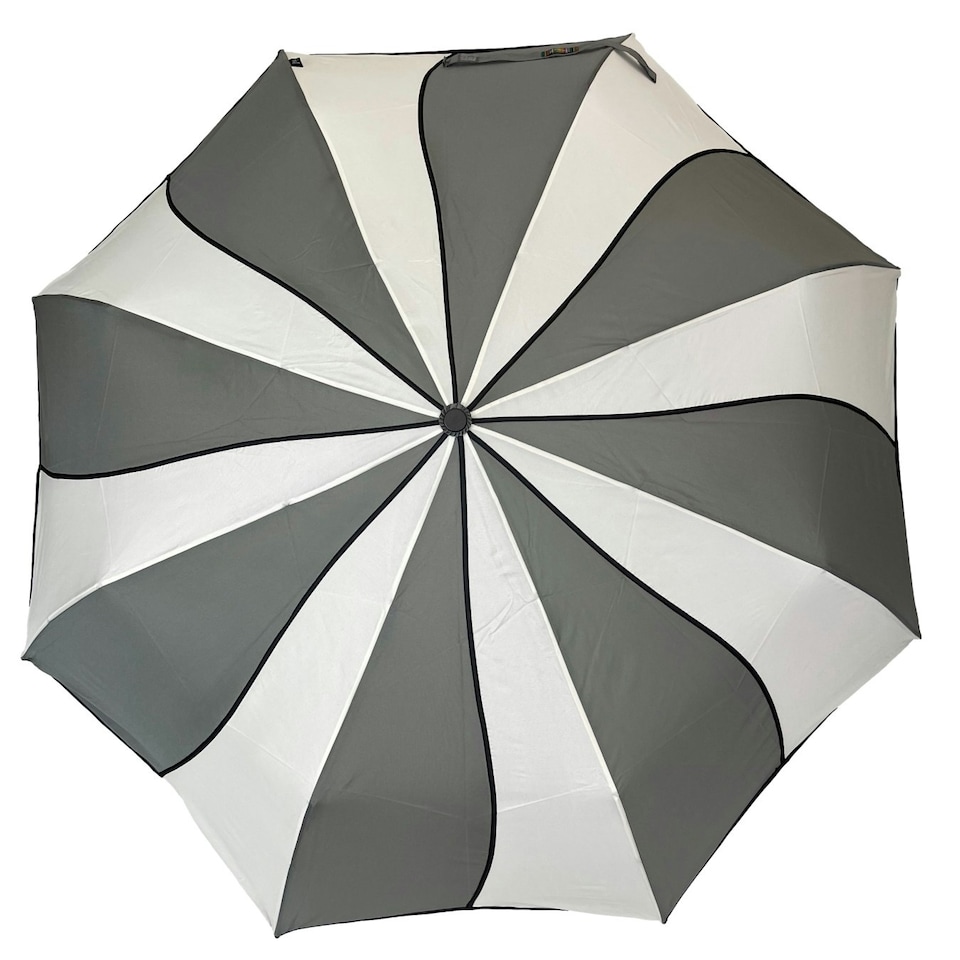 image 1 of Everyday Folding Umbrella Manual Opening Swirl | Grey | Cream | Canopy: 100cm
