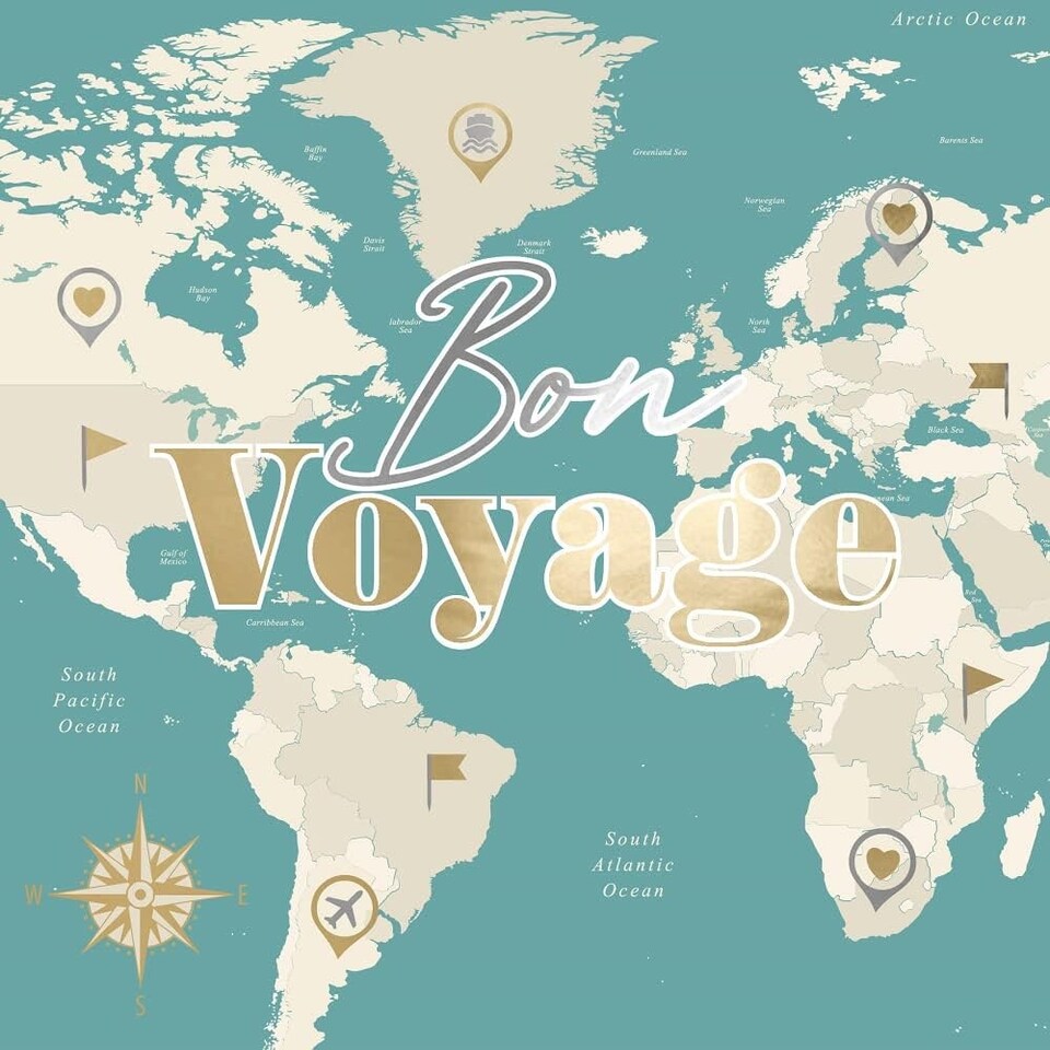 image 1 of Bon Voyage to New Adventures Leaving Greeting Card