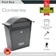 image 3 of Burg-Wachter Classic Wall Mounted Galvanised Steel Lockable Weatherproof Post Box - 36x37x13cm N/A | Anthracite
