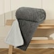 image 2 of OHS Cable Knit Sherpa Texture Blanket Throw, 130x160cm - Grey