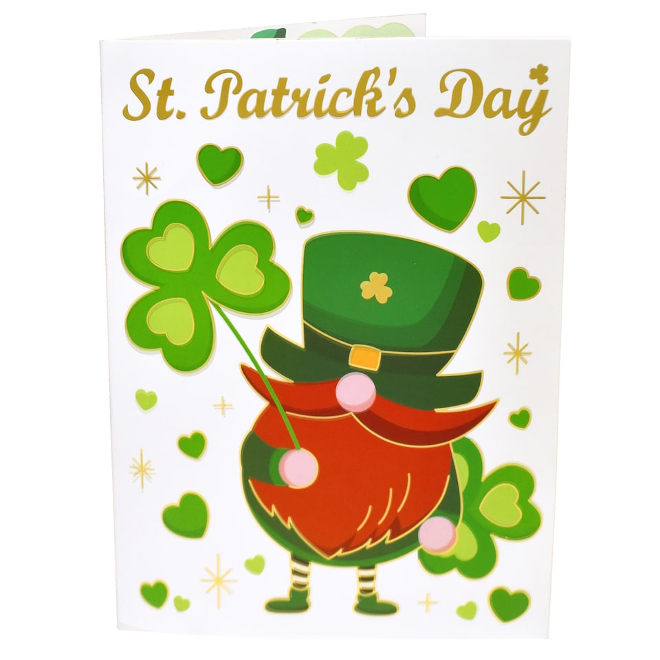 image 1 of Leprechaun and Rainbow 3D Pop Up St. Patrick’s Day Card