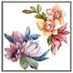 image 4 of Rainbow flowers (Picture Frame) Brown | Oak | L
