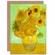 image 1 of Van Gogh Vase With Twelve Sunflowers Old Master Painting Greeting Card