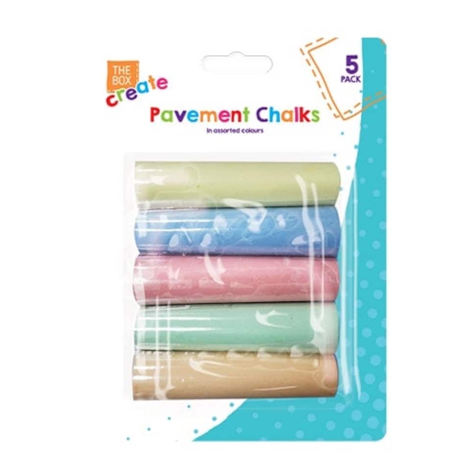 Assorted Pavement Chalk - Pack of 5
