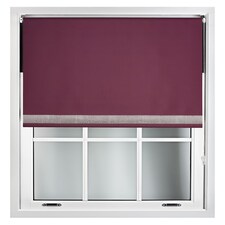 FURNISHED Thermal Blackout Roller Blinds with Diamante Edge Made to Measure Window Shade | Purple | Aubergine | (W) 150cm x (L) 210cm