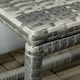 image 8 of Outsunny Outdoor Coffee Table, PE Rattan Side Table w/ Plastic Board, Grey