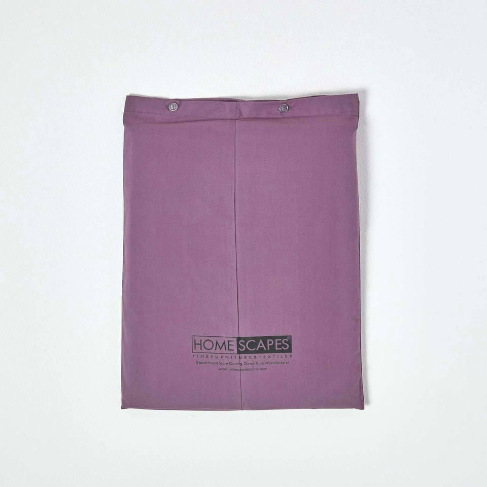 image 1 of Homescapes Grape Egyptian Cotton Fitted Sheet 200 TC, King | Purple | King