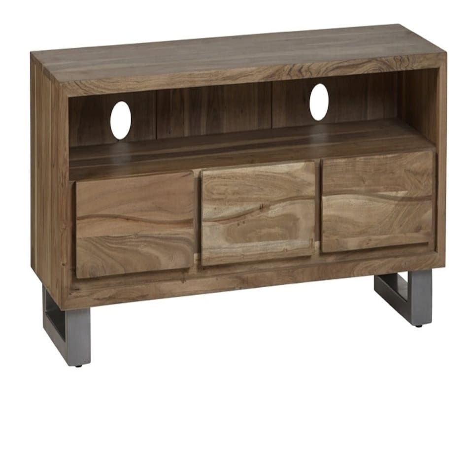 image 1 of Knott Live Edge Large Media Unit Brown