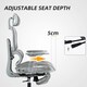 image 5 of HOMCOM Ergonomic Office Chair Swivel Computer Chair with 3D Armrest Grey