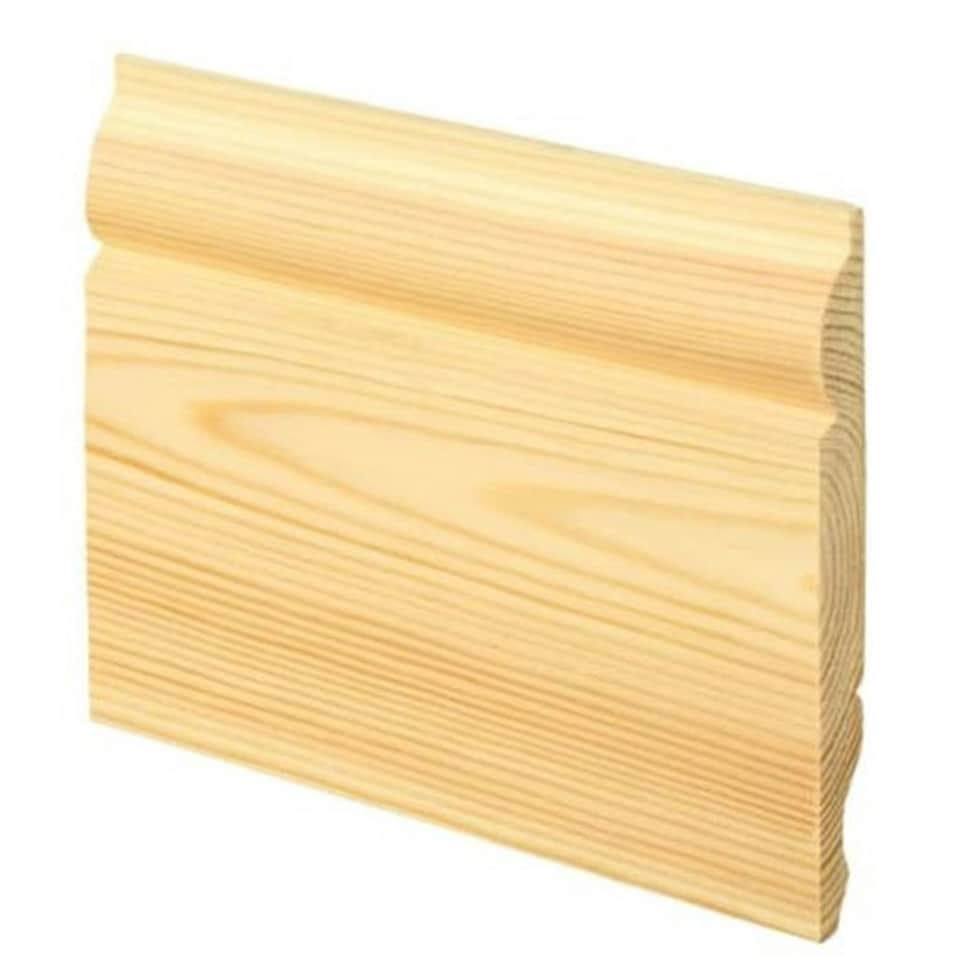 image 1 of PACK OF 15 (Total 15 Units) - Dual Purpose Torus & Ogee Pine Skirting -19mm x 144mm - 4200mm Length