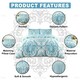 image 4 of VELVETIO Margaux Printed Duvet Cover Set Reversible Polycotton Easy Care Beddings Blue | Single