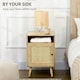 image 3 of HOMCOM Nightstand, Rattan Bedside Table, Sofa Side Table