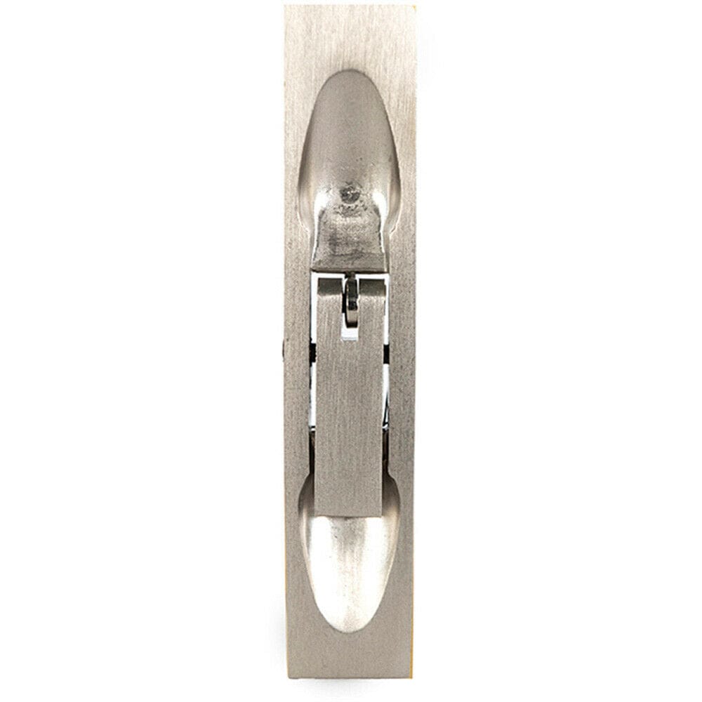 Loops Lever Action Flush Door Bolt with Flat Keep Plate 204 x 20mm Satin Nickel in Metallics