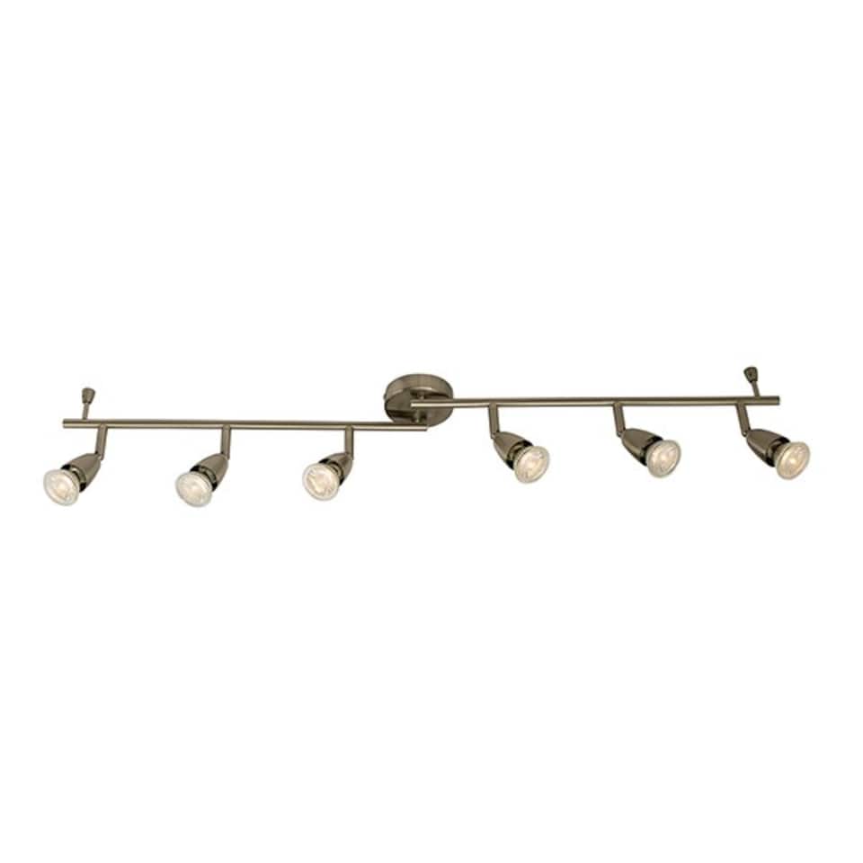 image 1 of Amalfi Adjustable 6 Light Spotlight Satin Nickel, GU10