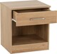 image 2 of Dakota 1 Drawer Bedside | Brown | Oak Effect