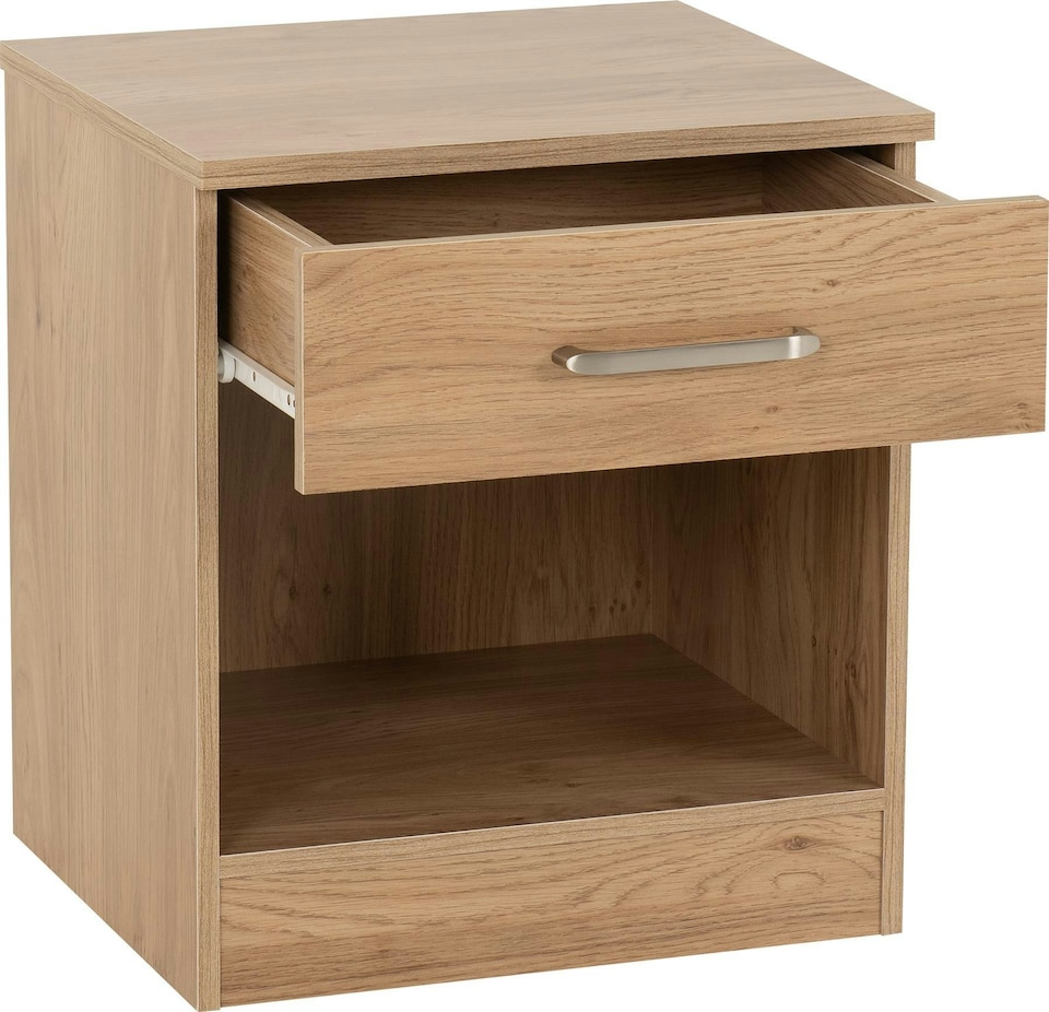 image 1 of Dakota 1 Drawer Bedside | Brown | Oak Effect