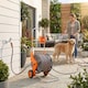 image 8 of Outsunny Hose Reel Cart with Wheels, 45+2m Garden Hose Reel, Orange | Orange | Orange and grey