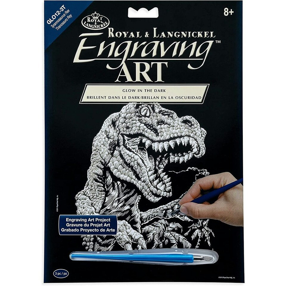 image 1 of Royal & Langnickel Engraving Art Glow Tyrannosaurus Rex