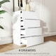 image 4 of HOMCOM Bedroom Chest of Drawers, 4 Drawers Dresser, Drawer Unit, White