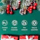 image 3 of Neo 2.1 m 7 ft Christmas Xmas Tree Flocked Snowy Effect Fake Pine Cone Red Berries Metal Stand Flocked Tips | Green