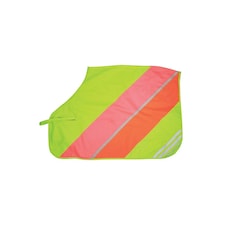 Hy Quarter Reflective Mesh Horse Exercise Sheet - Yellow/Pink/Orange - Cob