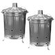 image 3 of 1 x 90L Heavy Duty Galvanised Metal Fire Burning Incinerator Bin With Lid & Handles
