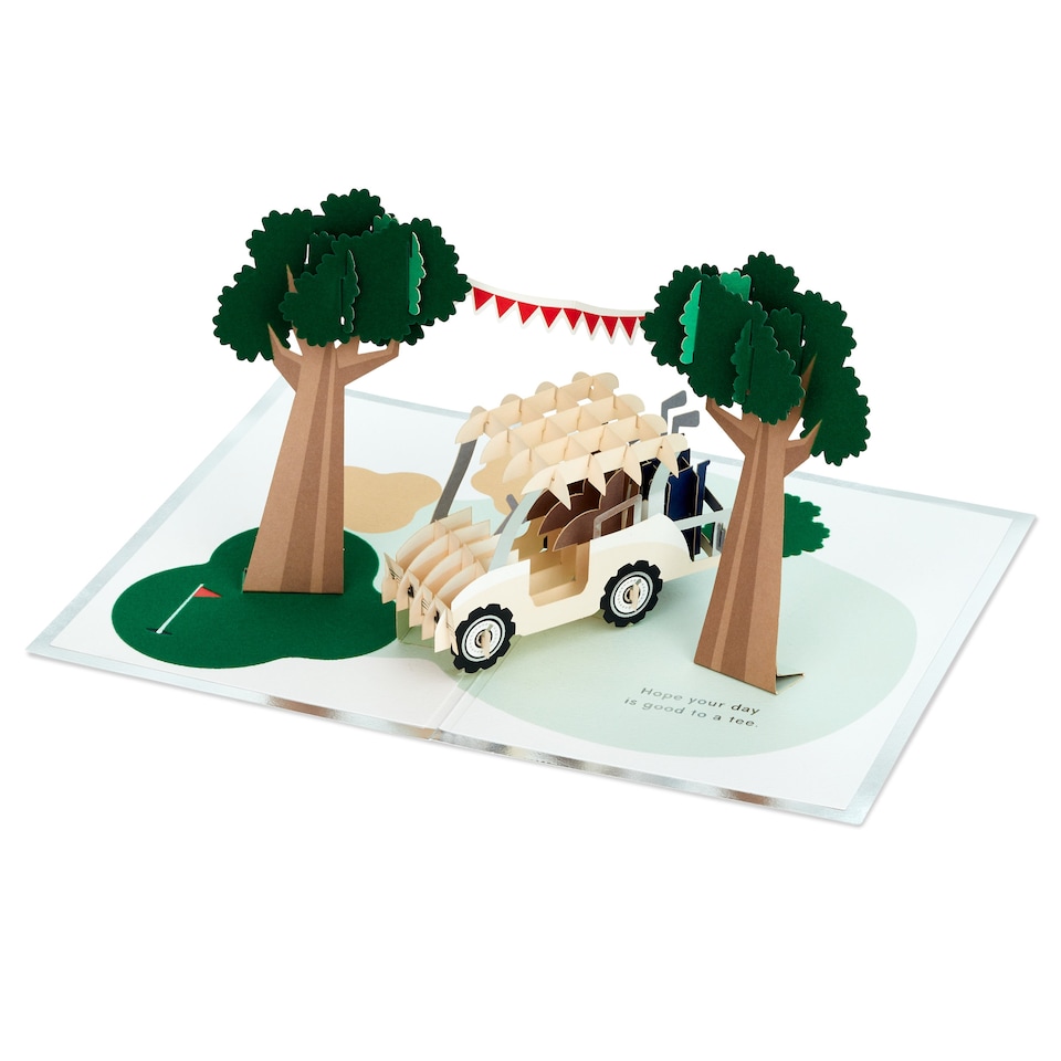 image 1 of Hallmark Father's Day Card - 3D Pop Up Golf Course Design