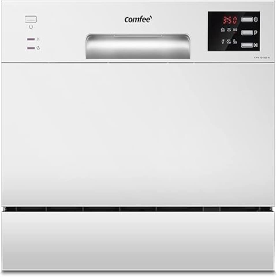 image 1 of Comfee 6.5L Freestanding Compact Dishwasher with LED display, White