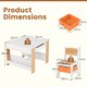 image 2 of COSTWAY Kids Table and 2 Chairs Set Multifunctional Natural