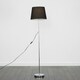 image 3 of ValueLights Charlie Chrome Floor Lamp Black Taper Shade 