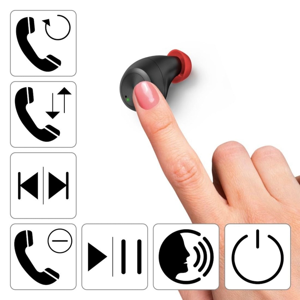 image 1 of Hama Spirit Chop True Wireless Black Bluetooth Earbuds