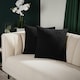 image 2 of OHS 2 x Soft Boucle Fleece Cushion Covers, 45x45cm - Black