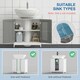 image 6 of kleankin Bathroom Pedestal Under Sink Cabinet with Storage Shelf, 2 Doors, Grey Grey | Grey