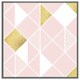 image 4 of Pink & gold geometric (Picture Frame) White | S
