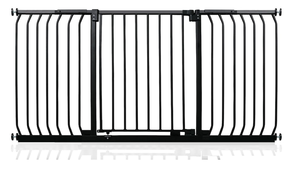 image 1 of Safetots Elite Pressure Safety Gate, 152cm - 161cm, Matt Black, Pressure Fit Stair Gate | Black