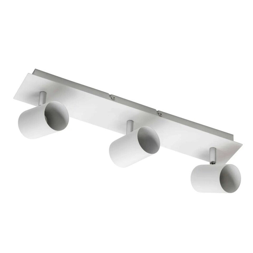 image 1 of CGC VENETO White Triple GU10 Ceiling Spotlight Three Head Adjustable Bar Light White