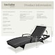 image 6 of Sun Lounger Oceane - with aluminum frame, 5-step adjustable backrest, UV-resistant Black