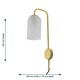 image 7 of Victoria - Satin Brass Plug in Wall Light with Frosted Glass Shade | Gold | White | 1