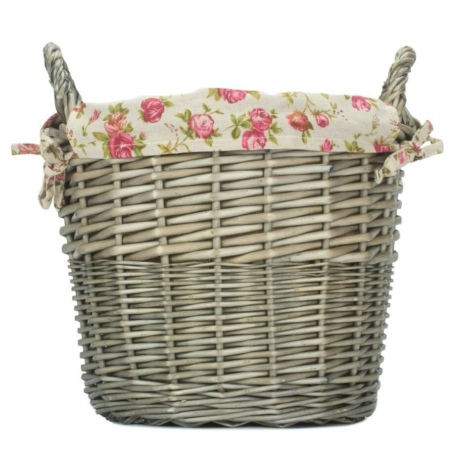 image 1 of Craft Basket with Garden Rose Lining Multi