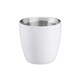 image 2 of Set of 2 Stainless Steel Espresso Coffee Cups – 90ml Double Wall Insulated Mini Drinking Mugs White