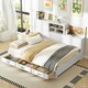 image 3 of COSTWAY  Double Guest Daybed Frame with 3 Storage Drawers