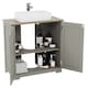 image 9 of Bath Vida Priano 2 Door Under Sink Freestanding Bathroom Cabinet, Grey & Oak | Grey | Grey & Oak | 1