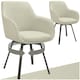 image 1 of Dining Chair Alicon - swivel armchair with padding and continuous backrest - Set of 2 Grey | Greige