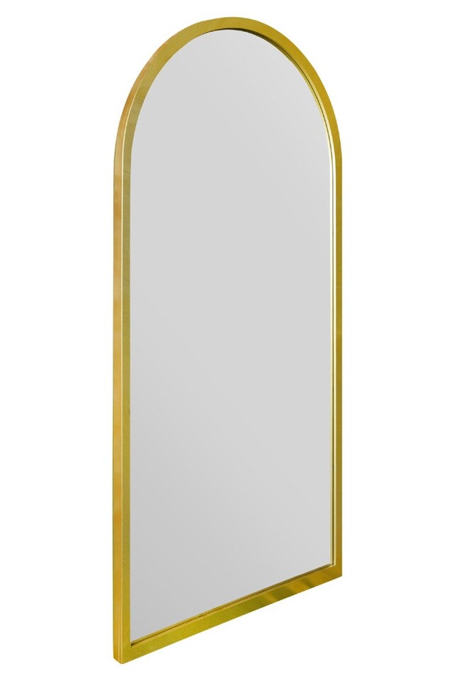 image 1 of The Arcus - Gold Metal Framed Arched Wall Mirror 47" X 23.5" (120CM X 60CM) | Gold