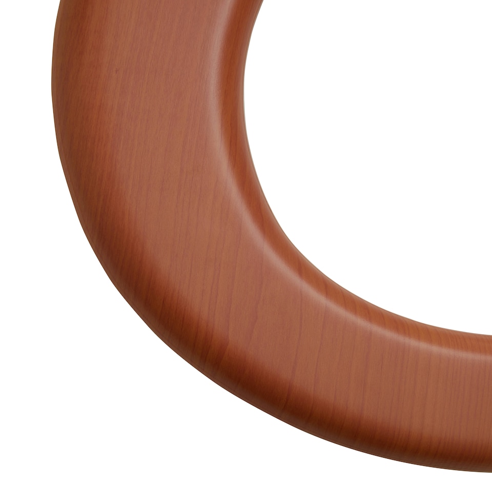 image 1 of Interiors by Premier Antique Brown Toilet Seat, Wood Effect Veneer Toilet Lid, MDF Seat Cover With Chrome-Plated Metal Hinges