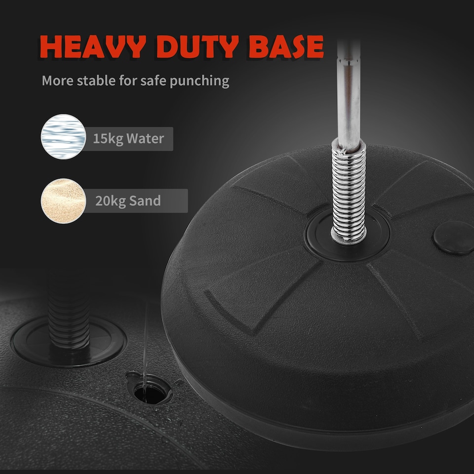 image 1 of HOMCOM Adjust Kids Training Boxing Punching Ball Bag Boxing Punching w/ Gloves Red