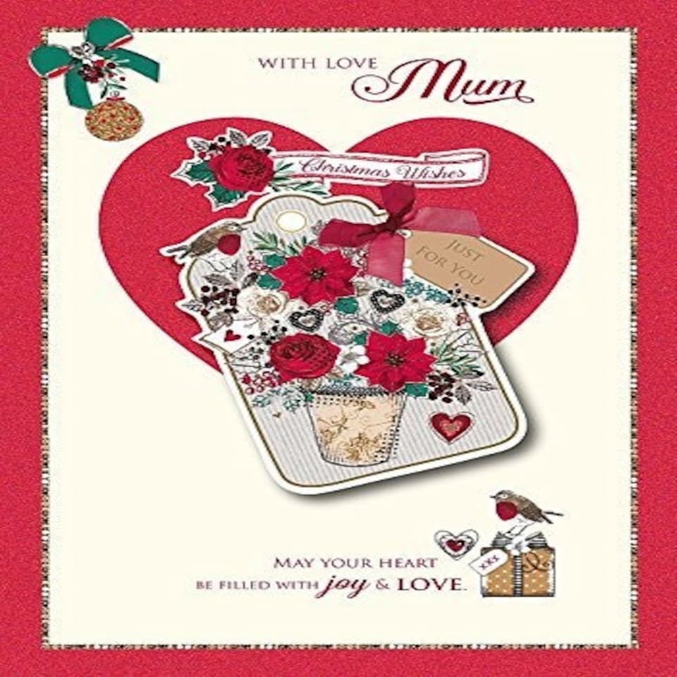 image 1 of Mum - Nice Verse Hand Finished Nice Verse New Christmas Greeting Card