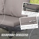 image 4 of Outsunny 3-PCS PE Rattan Lounge Set, Recliner Sofa Bed Set, Grey